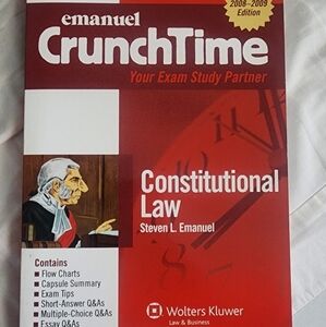 Constitutional Law Paperback Steven L. Emanuel Exam Study Partner 2008-2009 Edit
